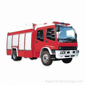 Fire Truck with Maximum Speed of 110kph, Uses Eight-ton Foam or Water